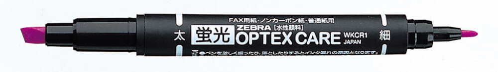 ปากกาไฮไลท์ 2 หัว ZEBRA OPTEX CARE 10C แพ็ค 10 สี